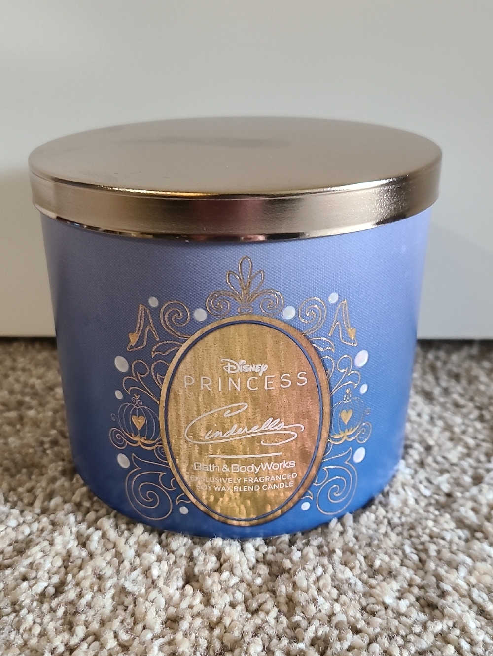 CINDERELLA 3 Wick Candle Bath And Body Works + Disney Princess